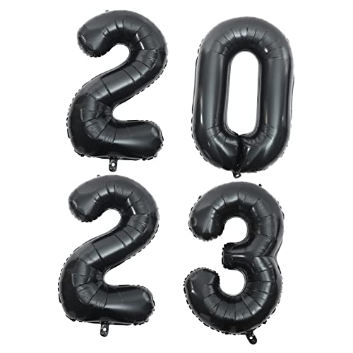 CHILDWEET Dekorative Neujahrsballons 2023 Anzahl Aluminiumfolie Ballons Party Layout Requisiten Große Größe von CHILDWEET