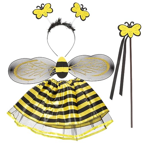 CHILDWEET Bienen Haarreif 1 Satz Bienenkostüm Aufkleber Bienenanzug Feenflügel Kostüm Bienendekor Leistungsbienenflügel Cosplay Party Bienenflügel Partykleidung Für Siebdruck Flügel Kinder CHILDWEET Bienen Haarreif 1 Satz Bienenkostüm Aufkleber Bienenanzug Feenflügel Kostüm Bienendekor Leistungsbienenflügel Cosplay Party Bienenflügel Partykleidung Für Siebdruck Flügel Kinder von CHILDWEET