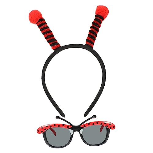 CHILDWEET Marienkäfer Ohren Stirnband Brille Set Unisex Party Kopfbedeckung Cosplay Prop Spaß Für Geburtstag Halloween CHILDWEET Marienkäfer Ohren Stirnband Brille Set Unisex Party Kopfbedeckung Cosplay Prop Spaß Für Geburtstag Halloween von CHILDWEET