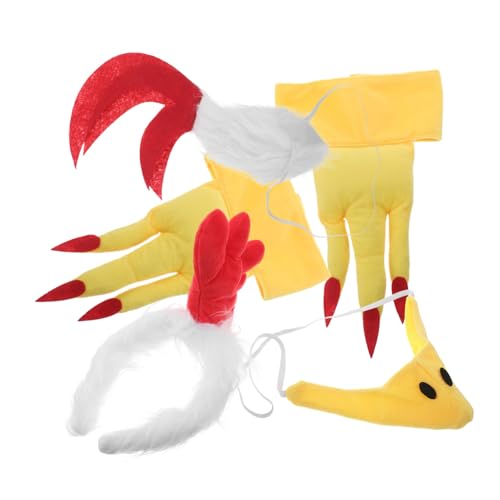 CHILDWEET Festliches -hahn-kopfschmuck-set. Verkleiden Sie Sich Für Karneval Halloween Und Thanksgiving Mit Diesem Hühnerkostüm-set. von CHILDWEET