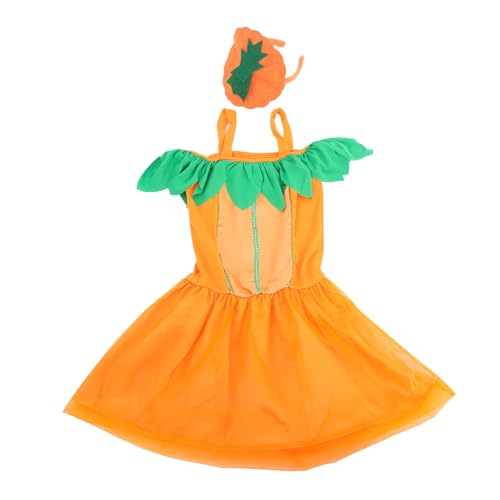 CHILDWEET 1 Satz Kürbis-Stirnbandrock Kürbis Haarbänder Halloween-Kürbis-Cosplay Halloween-Haarband halloween halloween kleid Kürbiskleid dekoratives Kürbis-Haarband Stoff Orange von CHILDWEET