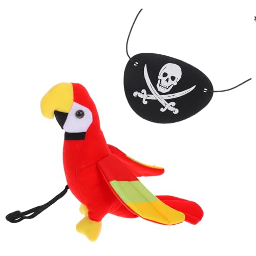 CHILDWEET 1 Satz Piratenpapagei Schulterpapagei Schädelmaske Halloween -Kostüm Piratenhemd Kuscheltier papagei Piraten ausgestopfter Papagei auf der Schulter Cosplay-Zubehör Plüsch CHILDWEET 1 Satz Piratenpapagei Schulterpapagei Schädelmaske Halloween -Kostüm Piratenhemd Kuscheltier papagei Piraten ausgestopfter Papagei auf der Schulter Cosplay-Zubehör Plüsch von CHILDWEET