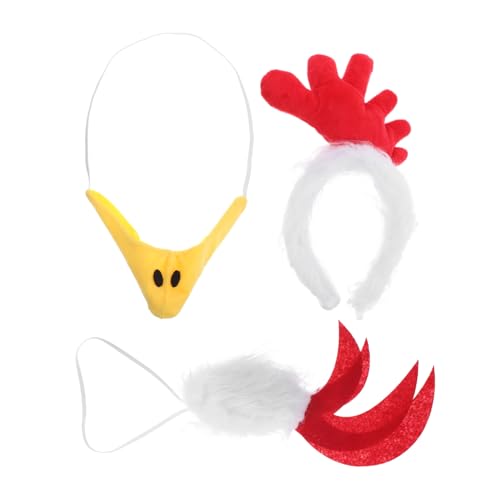 CHILDWEET Schickes Hahn-stirnband Cosplay-zubehör Für Thanksgiving Halloween Ostern Tier-kopfbedeckung Modisches Stirnband Für Damen von CHILDWEET