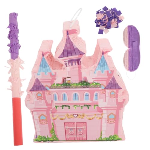 CHILDWEET 1 Set Prinzessinnenschloss Piñata Dekoration Piñata Süßigkeiten Schloss Piñata Hochzeit Süßigkeiten Piñata Schloss Party Party Behälter Piñata Schloss Ausschnitt von CHILDWEET