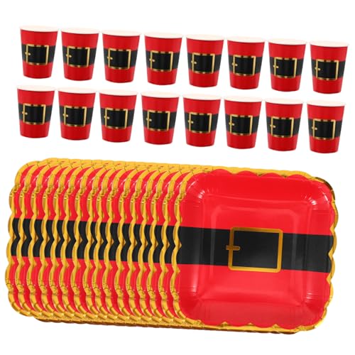 CHILDWEET 1 Set weihnachtsmotiv weihnachtsparty Accessoires Weihnachtsdeko Weihnachtsessen Geschirrset Weihnachtstassen Dessertplatten Kuchen Weihnachtsfeier Teller Papierfächer rot CHILDWEET 1 Set weihnachtsmotiv weihnachtsparty Accessoires Weihnachtsdeko Weihnachtsessen Geschirrset Weihnachtstassen Dessertplatten Kuchen Weihnachtsfeier Teller Papierfächer rot von CHILDWEET