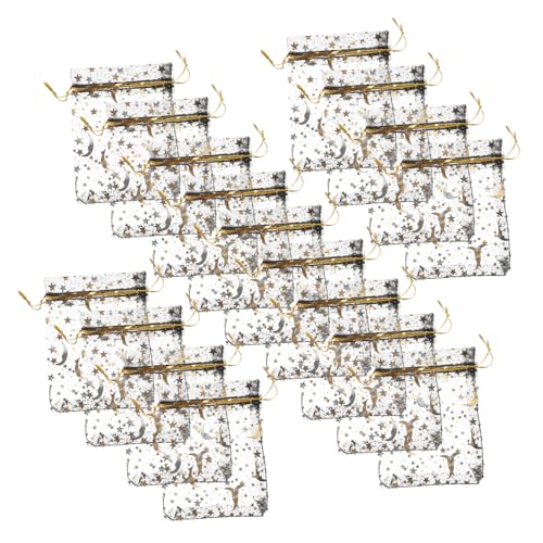 CHILDWEET Organzabeutel Mit Kordelzug Für Schmuck Bezaubernde Durchsichtige Partygeschenkbeutel 100 Stück von CHILDWEET