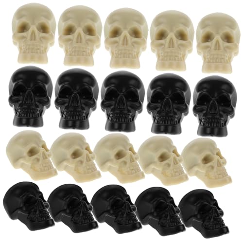 CHILDWEET 100St Halloween-Schädel Skelett gruselig Halloween Dekoration Halloween Foto Requisiten tortendeko Einschulung Party-Schädel-Requisiten Mini-Kunststoffschädel Plastik CHILDWEET 100St Halloween-Schädel Skelett gruselig Halloween Dekoration Halloween Foto Requisiten tortendeko Einschulung Party-Schädel-Requisiten Mini-Kunststoffschädel Plastik von CHILDWEET