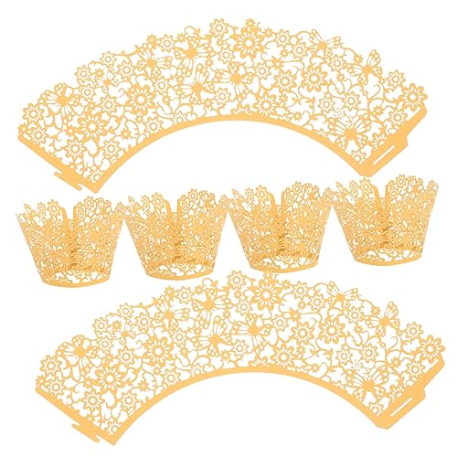 CHILDWEET Cupcake-verpackungen in Goldschimmer Papiereinlagen Zum Backen Von Leckereien Für Veranstaltungen Und Partys 100 Stück CHILDWEET Cupcake-verpackungen in Goldschimmer Papiereinlagen Zum Backen Von Leckereien Für Veranstaltungen Und Partys 100 Stück von CHILDWEET