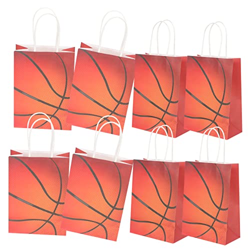 CHILDWEET Basketball-süßigkeitentüte Kraftpapier Goodie Bags Für Partys Leckerli-Taschen Für Jungen Und Mädchen 12 Stück von CHILDWEET