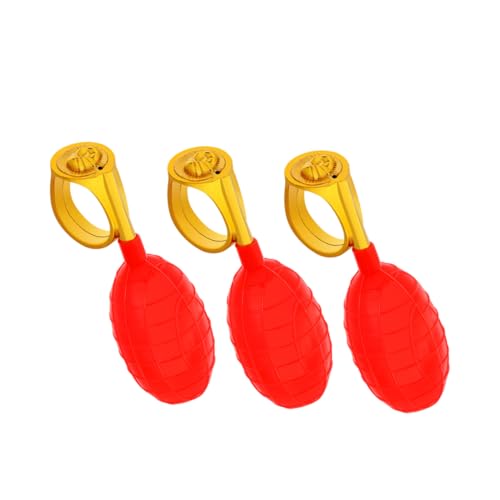 CHILDWEET 3pcs Kniffliges Rotes Wasser Squirt Spray Ring Streiks Gefälscht Innenspiele Für Freunde Für Freunde Familie Streiche Aprilscherz Überraschend von CHILDWEET