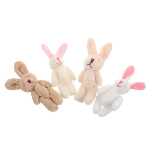 CHILDWEET 4 Flauschige Hasenpuppen Anhänger Entzückende Plüsch Mini Hasenpuppen Zum Basteln Als Korbfüller Als Hochzeitsdekoration Und Als Partyzubehör CHILDWEET 4 Flauschige Hasenpuppen Anhänger Entzückende Plüsch Mini Hasenpuppen Zum Basteln Als Korbfüller Als Hochzeitsdekoration Und Als Partyzubehör von CHILDWEET