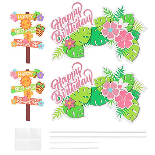 CHILDWEET Hawaiian Themen Geburtstag Kuchen Einsteckkarten 4pcs Photo Booth Zubehör Hawaii Dekorationen Artikel CHILDWEET Hawaiian Themen Geburtstag Kuchen Einsteckkarten 4pcs Photo Booth Zubehör Hawaii Dekorationen Artikel von CHILDWEET
