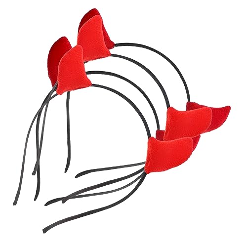 CHILDWEET 4 Stücke Teufelshörner Kopfschmuck Teufelshorn Stirnband Für Halloween Stirnband CHILDWEET 4 Stücke Teufelshörner Kopfschmuck Teufelshorn Stirnband Für Halloween Stirnband von CHILDWEET