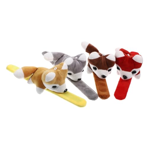 CHILDWEET 4 Stück Stofftier-slap-armbänder Hunde-plüschtier-armband Tierförmige Slap-bands Für Spaß CHILDWEET 4 Stück Stofftier-slap-armbänder Hunde-plüschtier-armband Tierförmige Slap-bands Für Spaß von CHILDWEET