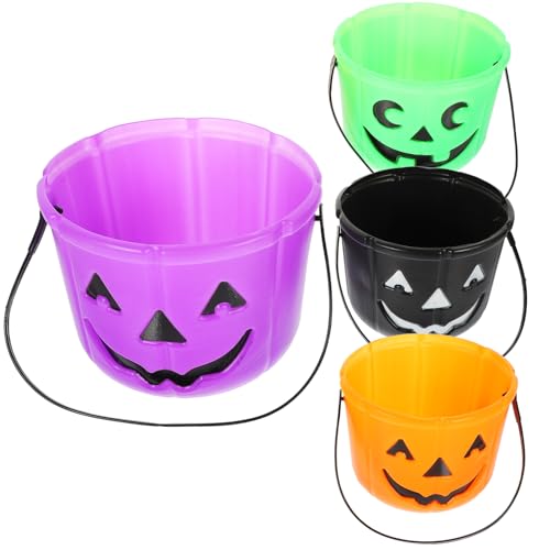 CHILDWEET 4 Stück Tragbarer Kürbiseimer Kürbisse Stuffer Snackeimer Für Halloween -Taschen Gefälscht Süßigkeiten Eimer Trick Halloween-Goodie-Bag Plätzchen Süßigkeitenbehälter Plastik CHILDWEET 4 Stück Tragbarer Kürbiseimer Kürbisse Stuffer Snackeimer Für Halloween -Taschen Gefälscht Süßigkeiten Eimer Trick Halloween-Goodie-Bag Plätzchen Süßigkeitenbehälter Plastik von CHILDWEET