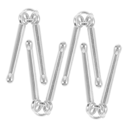 CHILDWEET 4 Stück Trommelstock-Anhänger Musik bezaubert Musik-Charm-Anhänger Musik-Anhänger Trommelschlüsselkette Musikerschmuck Anhänger mit Trommelstöcken Musik Perlen Zinklegierung Silver CHILDWEET 4 Stück Trommelstock-Anhänger Musik bezaubert Musik-Charm-Anhänger Musik-Anhänger Trommelschlüsselkette Musikerschmuck Anhänger mit Trommelstöcken Musik Perlen Zinklegierung Silver von CHILDWEET