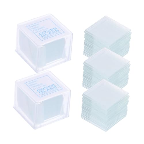 CHILDWEET Objektträger für Mikroskop-Set 20 x 20 mm quadratische Deckgläser 100 Blätter/Box 5 Boxen Objektträger für Labor und Bildung von CHILDWEET
