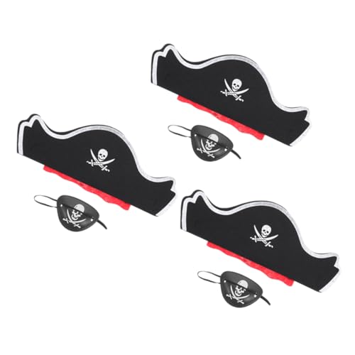 CHILDWEET 6st Piratenzubehör Gefühlte Augenklappen Piraten-cosplay-zubehör Mottoparty Cosplay Piraten-verkleidung Halloween-kostüm Für Piratenhut Für Rollenspiel-pirat Plastik von CHILDWEET