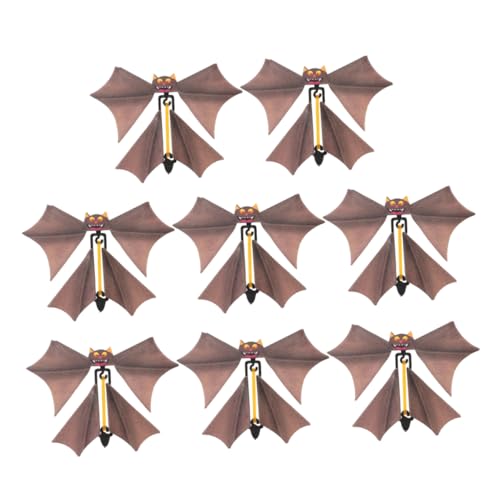 CHILDWEET Fliegende Fledermaus Spielzeug Set 8 Stück Dekompression Spielzeug Wind up Bat Karten Für Halloween Bat Party Ornament von CHILDWEET
