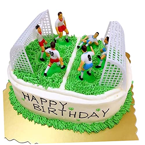 CHILDWEET Fußball-kuchenaufsatz-set Nicht Essbare Kuchendekorationen Mit Fußballthema Für Geburtstagsfeiern von CHILDWEET