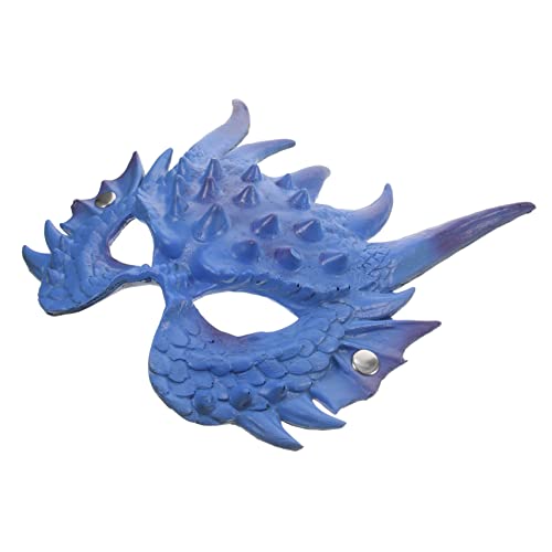 CHILDWEET Drachenmaske Party Maske Halloween Zubehör Halbgesichtsmaske Drachenmaske Karneval Masken Dino Masken Schädel Gruselige Maske Frauen Venezianische Masken Verkleiden Maske Tier Pu Miss von CHILDWEET
