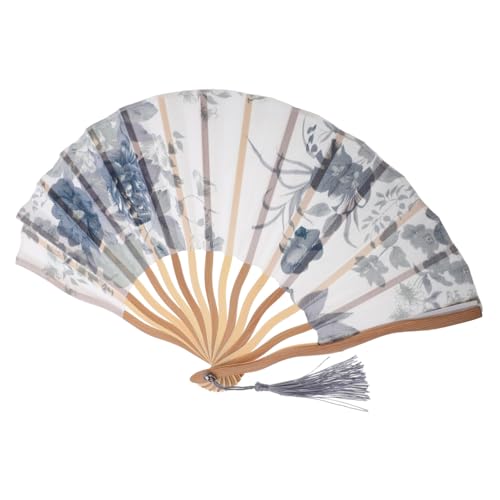 CHILDWEET Faltbarer Chinesischer Tanz Handfächer aus Seidenstoff Vintage Leichte und Dekoration für Hochzeiten und Festivals Langlebig und Robust von CHILDWEET