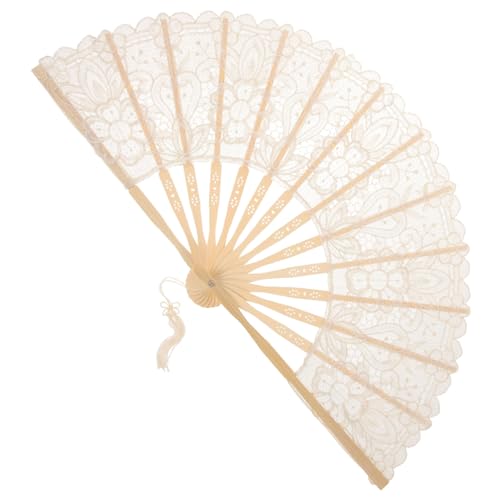 CHILDWEET Faltbarer Handfächer aus Holz und Spitze mit Quaste Chinesischer Spitzenfächer für Tanz Hochzeit Party und Dekoration Langlebiger Praktischer Fächer für Sommer und Kulturfreunde CHILDWEET Faltbarer Handfächer aus Holz und Spitze mit Quaste Chinesischer Spitzenfächer für Tanz Hochzeit Party und Dekoration Langlebiger Praktischer Fächer für Sommer und Kulturfreunde von CHILDWEET