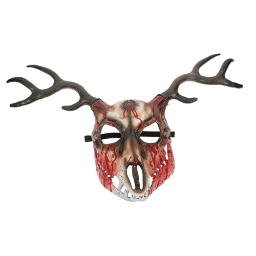 CHILDWEET Einzigartige Gehörnte Maske Für Erwachsene Maskerade Tiermaske Realistisches Hirschgeweih Für Halloween CHILDWEET Einzigartige Gehörnte Maske Für Erwachsene Maskerade Tiermaske Realistisches Hirschgeweih Für Halloween von CHILDWEET
