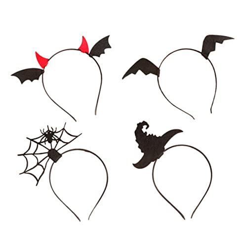 CHILDWEET Halloween Cosplay Hexenkostüm Für Jungen Und Mädchen 4-teiliges Stirnband-set Spinne Fledermaus Teufel Horn Partyzubehör CHILDWEET Halloween Cosplay Hexenkostüm Für Jungen Und Mädchen 4-teiliges Stirnband-set Spinne Fledermaus Teufel Horn Partyzubehör von CHILDWEET