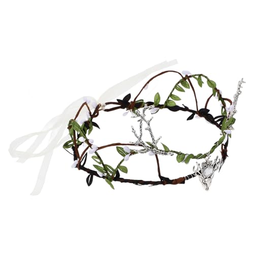 CHILDWEET Kreatives Halloween Imitation Rattan Haarschmuck Frauen Haarkranz Faltbarer Kopfputz Dekorative Haarband Für Partys Und Feste von CHILDWEET