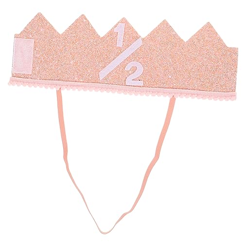 CHILDWEET kinder geburtstagskrone kinder geburtstagsdeko rosenkranz gold Partyhüte zum Kindergeburtstag Mini-Partyhüte Prinzessin schmücken Zylinder dekorativer Hut Baby Stirnband Polyester von CHILDWEET