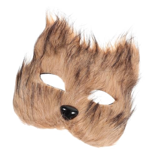 CHILDWEET Flauschige Halbgesichtsmaske Für Halloween Tiermaske Sicheres Material Pelzige Maske Für Damenparty Cosplay CHILDWEET Flauschige Halbgesichtsmaske Für Halloween Tiermaske Sicheres Material Pelzige Maske Für Damenparty Cosplay von CHILDWEET