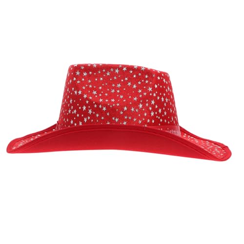 CHILDWEET Weihnachtsmannmütze Für Weihnachtsfeiern Unisex Westernkostüm-zubehör Mit Rot Und Silber CHILDWEET Weihnachtsmannmütze Für Weihnachtsfeiern Unisex Westernkostüm-zubehör Mit Rot Und Silber von CHILDWEET