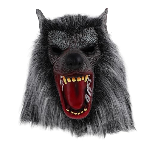 CHILDWEET Wolf Verkleiden Sich Masken Wolf Halbgesichtsmaske Halloween-requisite Halloween-partymaske Halloween-werwolf-kostüm Apfel Girlande Halloween-maske Wolf Kopfbedeckung Tier von CHILDWEET