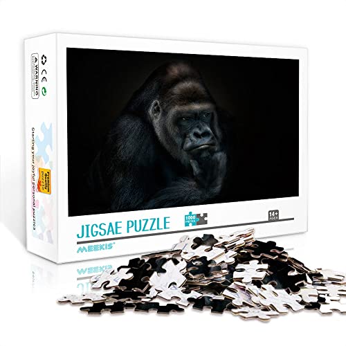 1000 Teile Puzzle für Erwachsene Gorilla Holzpuzzle Spielzeuggeschenke für Erwachsene und Kinder 75x50cm Puzzle für Kinder und Erwachsene von CHINFY
