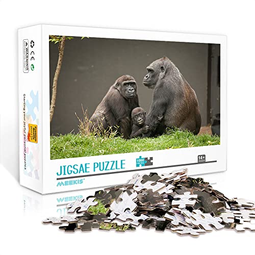 1000 Teile Puzzle für Erwachsene Gorilla Puzzle Herausforderndes Puzzlespiel Geschenk 75x50cm Puzzle für Erwachsene 1000 Teile von CHINFY
