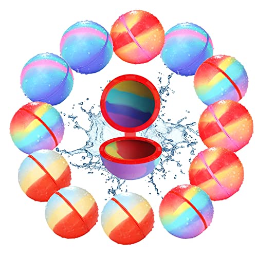 CHINIKO Reg12Stüc Wiederverwendbare Wasserbomben,Wasserbomben mit Netzsack,Wasserbomben eignen sich für Sommerspielzeug und Partys,Poolspielzeug und Spiele im Freien CHINIKO Reg12Stüc Wiederverwendbare Wasserbomben,Wasserbomben mit Netzsack,Wasserbomben eignen sich für Sommerspielzeug und Partys,Poolspielzeug und Spiele im Freien von CHINIKO