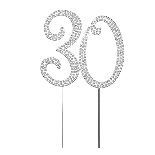 Silber Tortendeko Zahl 30 Kuchendeko,Glitzer Strass Tortenaufleger Cupcake Topper Tortenstecker Tortenaufsatz Zahnstocher Deko Zuckerfiguren für 30. Jahrestag Hochzeit Geburtstag Party Dekoration Silber Tortendeko Zahl 30 Kuchendeko,Glitzer Strass Tortenaufleger Cupcake Topper Tortenstecker Tortenaufsatz Zahnstocher Deko Zuckerfiguren für 30. Jahrestag Hochzeit Geburtstag Party Dekoration von CHINPING