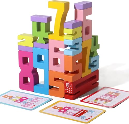 CHIYR 20 Stück stapelbare hölzerne Mathematikzahlenblöcke für Kinder ab 3 Jahren 1–10, Montessori-Spielzeug, Balance-Wettbewerbsspielzeug, Kleinkind-Lernspielzeug, Lernspielzeug, Vorschule, CHIYR 20 Stück stapelbare hölzerne Mathematikzahlenblöcke für Kinder ab 3 Jahren 1–10, Montessori-Spielzeug, Balance-Wettbewerbsspielzeug, Kleinkind-Lernspielzeug, Lernspielzeug, Vorschule, von CHIYR