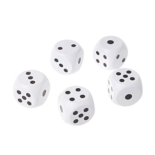 CHIZISX 5 Teile/Paket 16mm 0 78 Zoll Holz Digitale Würfel Spiel Requisiten Pädagogisches Spielzeug Für Kinder Weiße Runde Ecke Schwarze Flecken Würfel CHIZISX 5 Teile/Paket 16mm 0 78 Zoll Holz Digitale Würfel Spiel Requisiten Pädagogisches Spielzeug Für Kinder Weiße Runde Ecke Schwarze Flecken Würfel von CHIZISX