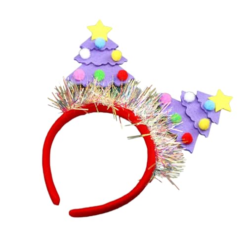 Auffälliges Weihnachtsbaum-Stirnband für Party, Cosplay, Kopfbedeckung, Kostüm, weicher Filz, Kopfschmuck, Styling-Zubehör, Weihnachtsfeier-Ausrüstung von CHIZISX