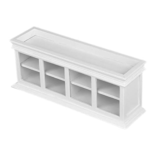 CHIZISX 1/12 Skala Dollhouses Möbel Bäckerei Schrank Für Miniaturkuchen Und Szene Display Dekoration Weiß Weiß von CHIZISX