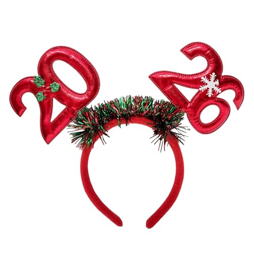 CHIZISX 2026 Glitzernde Girlanden Neujahrs-Stirnbänder mit gepolsterter Zahl, bequemer Haarschmuck für Festival, Event, Feier, glitzerndes Haar-Accessoire für Neujahr CHIZISX 2026 Glitzernde Girlanden Neujahrs-Stirnbänder mit gepolsterter Zahl, bequemer Haarschmuck für Festival, Event, Feier, glitzerndes Haar-Accessoire für Neujahr von CHIZISX