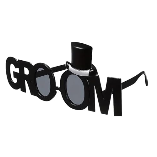 CHIZISX Brillengestell mit Hochzeitsmotiv, leicht, Partybrille für Braut, Bräutigam, Gäste, Empfang, Feier, Zubehör, kinderfreundliche Hochzeitsbrille von CHIZISX