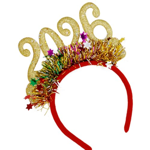 CHIZISX Haarreif für das neue Jahr 2026, Glitzer, Zahlen-Haarreif, bequemer Party-Kopfschmuck für Festival, Event, unverzichtbar, glitzernd, Party-Haarschmuck CHIZISX Haarreif für das neue Jahr 2026, Glitzer, Zahlen-Haarreif, bequemer Party-Kopfschmuck für Festival, Event, unverzichtbar, glitzernd, Party-Haarschmuck von CHIZISX