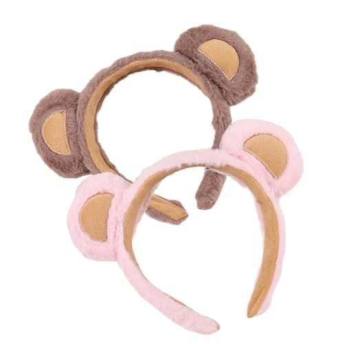 CHIZISX Haarreifen mit Bärenohren, niedliches Plüsch-Haarband, Urlaub, Party, Requisiten, Kopfbedeckung, Erwachsene, Musik, Festival, Geburtstag, Party, Kopfbedeckung, Cosplay, Kopfschmuck, 2 Stück CHIZISX Haarreifen mit Bärenohren, niedliches Plüsch-Haarband, Urlaub, Party, Requisiten, Kopfbedeckung, Erwachsene, Musik, Festival, Geburtstag, Party, Kopfbedeckung, Cosplay, Kopfschmuck, 2 Stück von CHIZISX