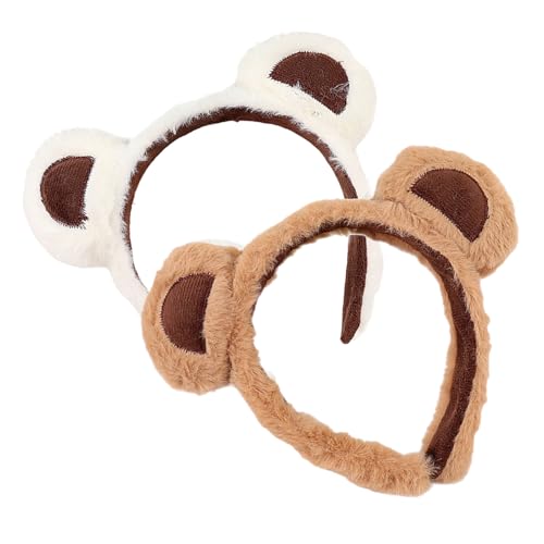 CHIZISX Haarreifen mit Bärenohren, niedliches Plüsch-Haarband, Urlaub, Party, Requisiten, Kopfbedeckung, Erwachsene, Musik, Festival, Geburtstag, Party, Kopfbedeckung, Cosplay, Kopfschmuck, 2 Stück CHIZISX Haarreifen mit Bärenohren, niedliches Plüsch-Haarband, Urlaub, Party, Requisiten, Kopfbedeckung, Erwachsene, Musik, Festival, Geburtstag, Party, Kopfbedeckung, Cosplay, Kopfschmuck, 2 Stück von CHIZISX