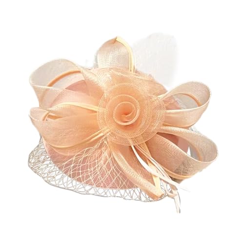CHIZISX Haarspange, inspiriert von den 1920er-Jahren, Netz, Blume, Fascinator, Hut, Kopfbedeckung mit Haarnadel, Ornament, geeignet für verschiedene Anlässe von CHIZISX