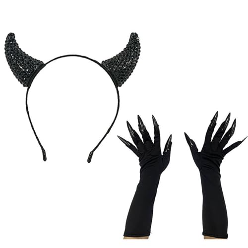 CHIZISX Halloween Horn Kopfbedeckung Tiere Ohren Stirnbänder Festival Haarband Für Kreative Friseur CHIZISX Halloween Horn Kopfbedeckung Tiere Ohren Stirnbänder Festival Haarband Für Kreative Friseur von CHIZISX