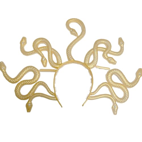 CHIZISX Halloween Medusas Schlange Stirnband Medusas Cosplay Kostüm Kopfschmuck Haarschmuck Harz Haarreifen Requisiten von CHIZISX